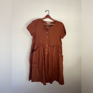 NWT Listicle Clay Linen Dress